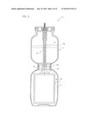 TWO-LIQUID DISCHARGE CONTAINER diagram and image