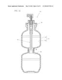 TWO-LIQUID DISCHARGE CONTAINER diagram and image