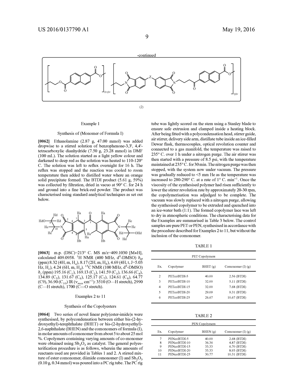 COPOLYESTERIMIDES DERIVED FROM     N,N'-BIS-(HYDROXYALKYL)-BENZOPHENONE-3,3',4,4'-TETRACARBOXYLIC DIIMIDE     AND FILMS MADE THEREFROM - diagram, schematic, and image 10