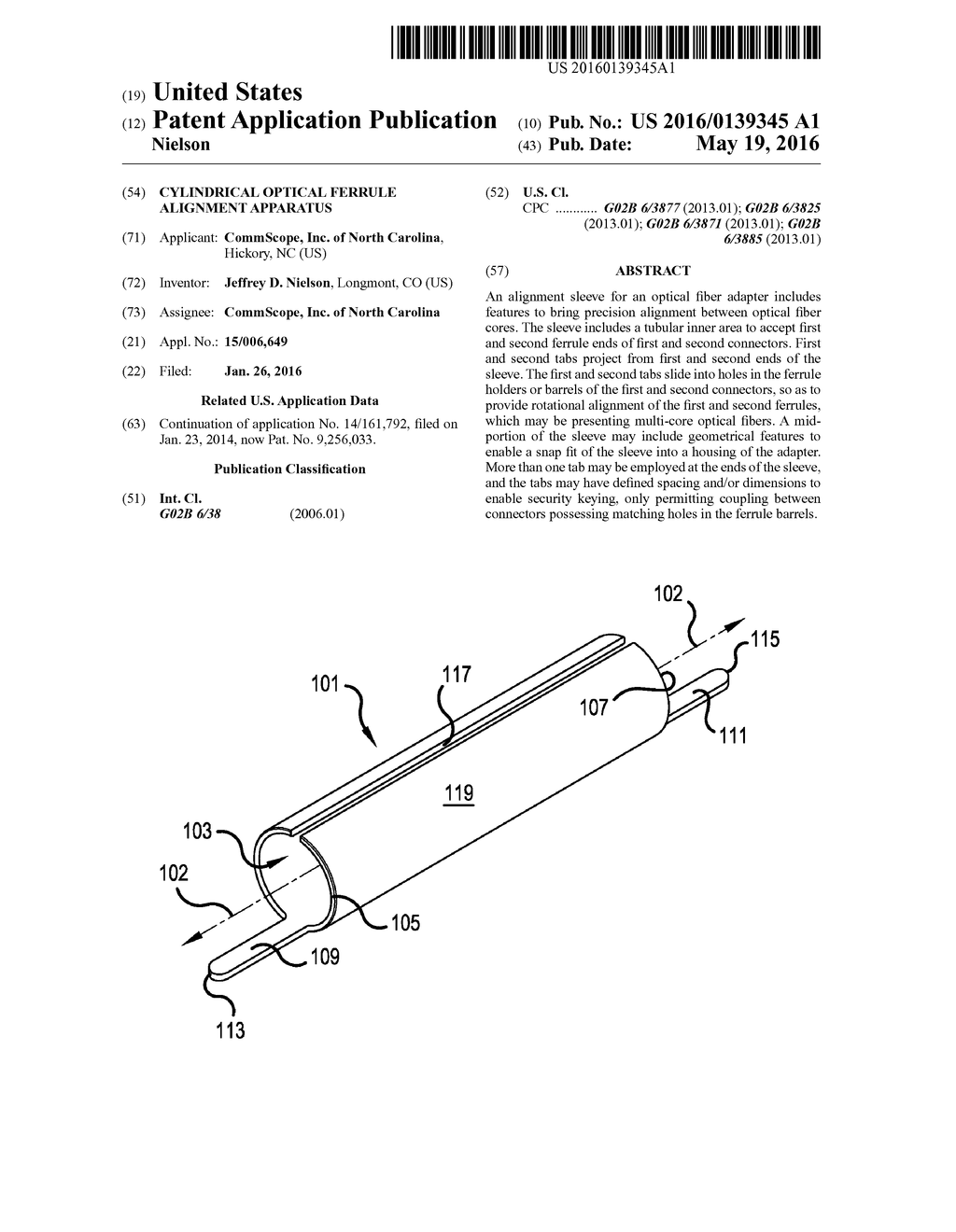 Cylindrical Optical Ferrule Alignment Apparatus - diagram, schematic, and image 01