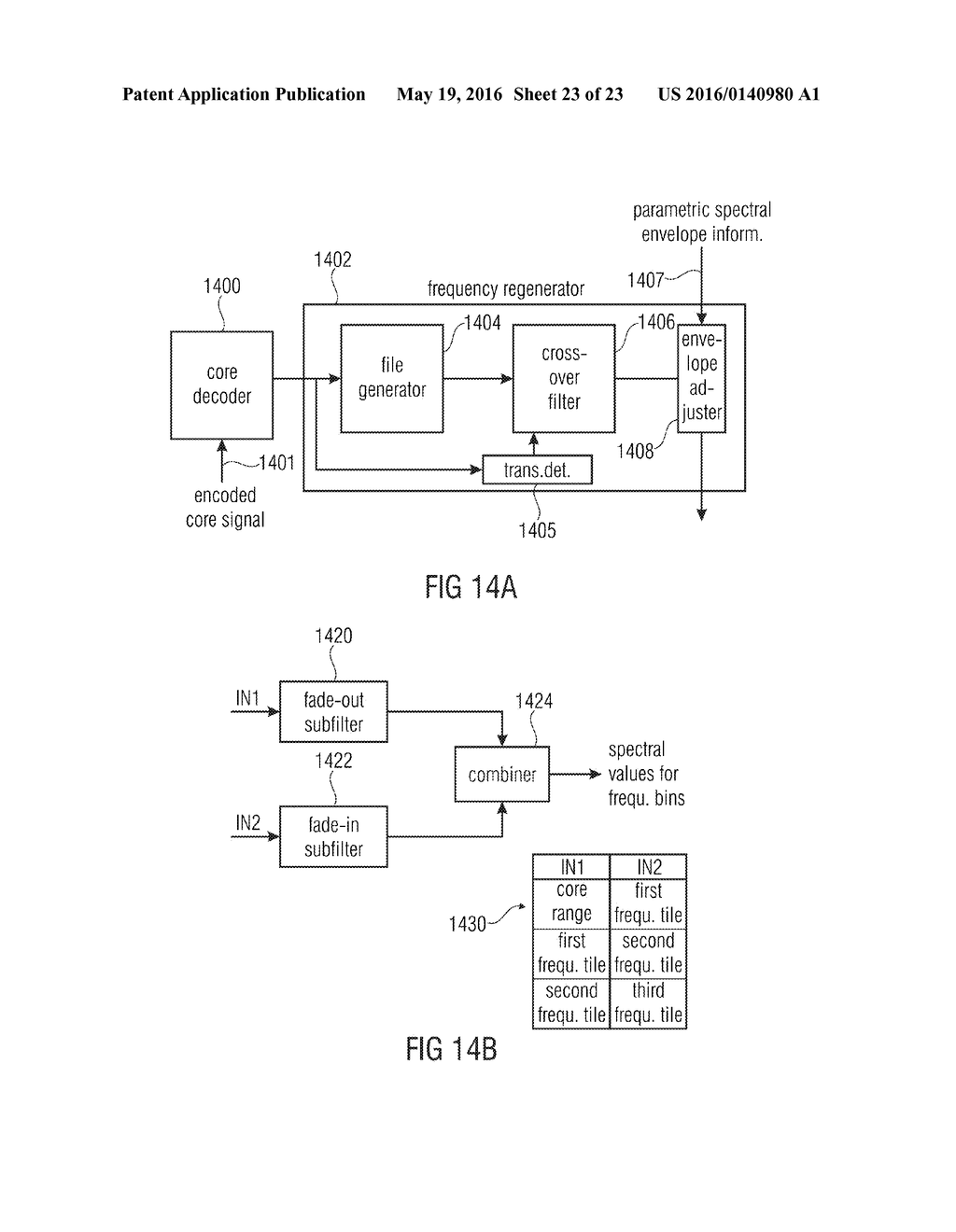 APPARATUS FOR DECODING AN ENCODED AUDIO SIGNAL WITH FREQUENCY TILE     ADAPTION - diagram, schematic, and image 24