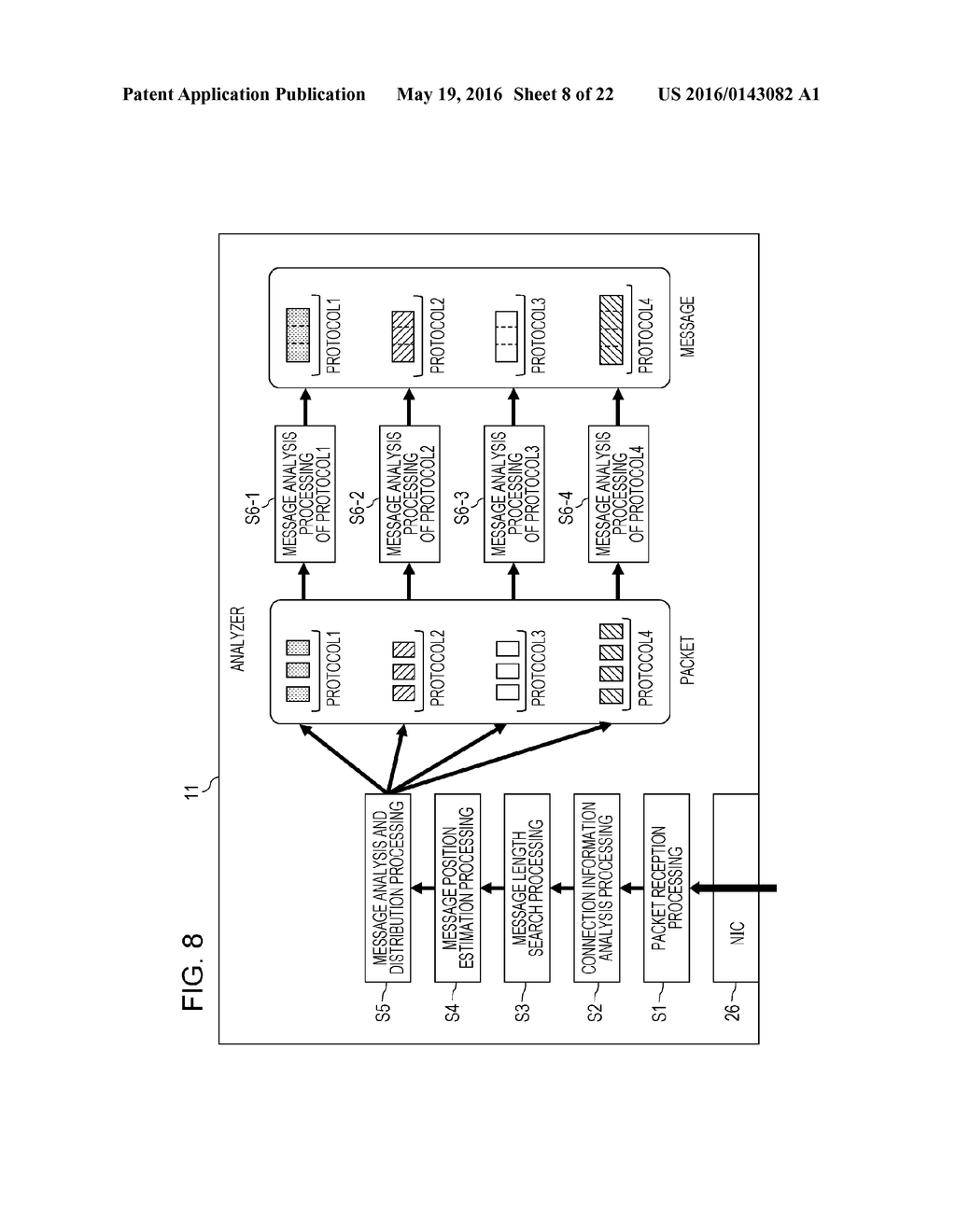 METHOD FOR DETECTING A MESSAGE FROM A GROUP OF PACKETS TRANSMITTED IN A     CONNECTION - diagram, schematic, and image 09