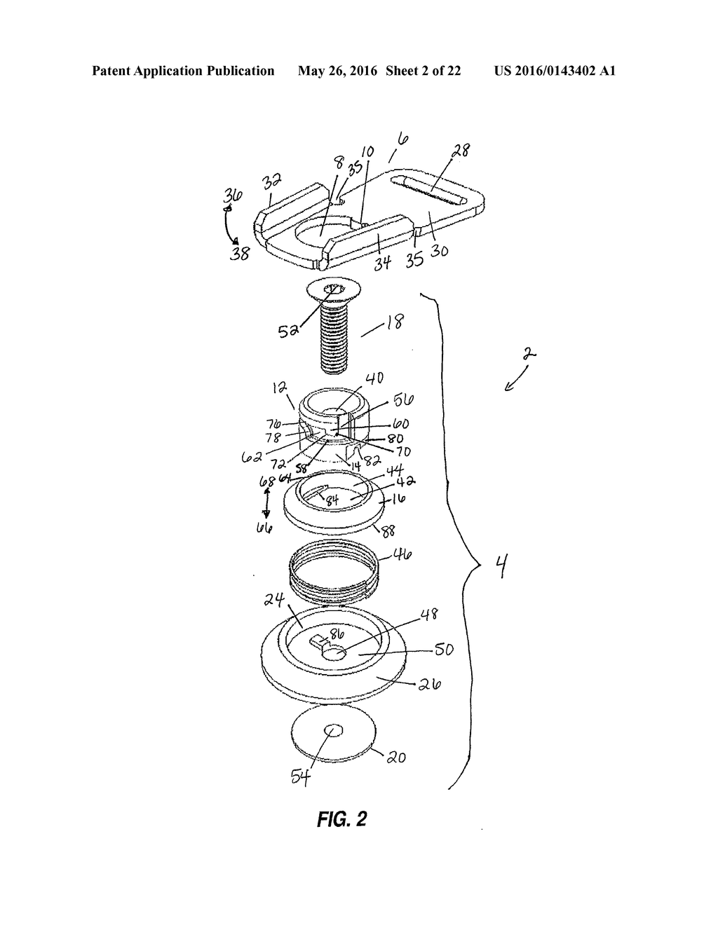 LOCKING CLIP AND ANCHOR ASSEMBLY FOR A TETHER - diagram, schematic, and image 03