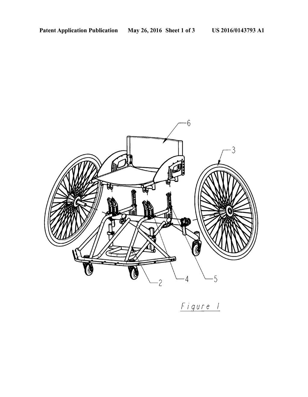 Wheelchair with multiple replaceable seats - diagram, schematic, and image 02