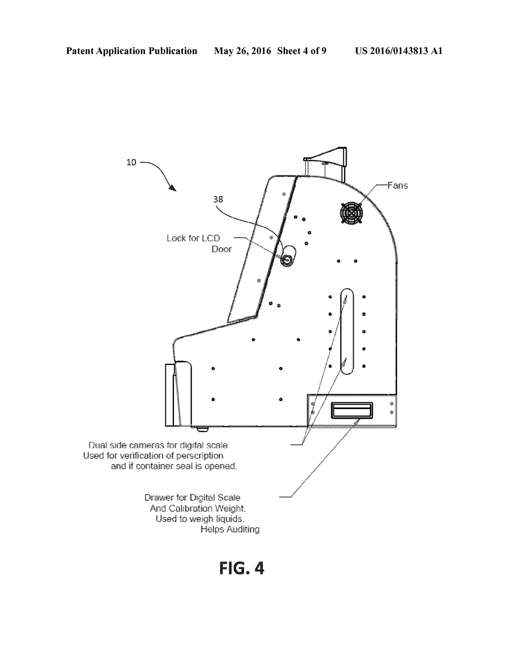 INTERACTIVE KIOSK FOR COUNTING, LABELING, AND SHIPPING OF RECALLED     MEDICATION CAPSULES - diagram, schematic, and image 05