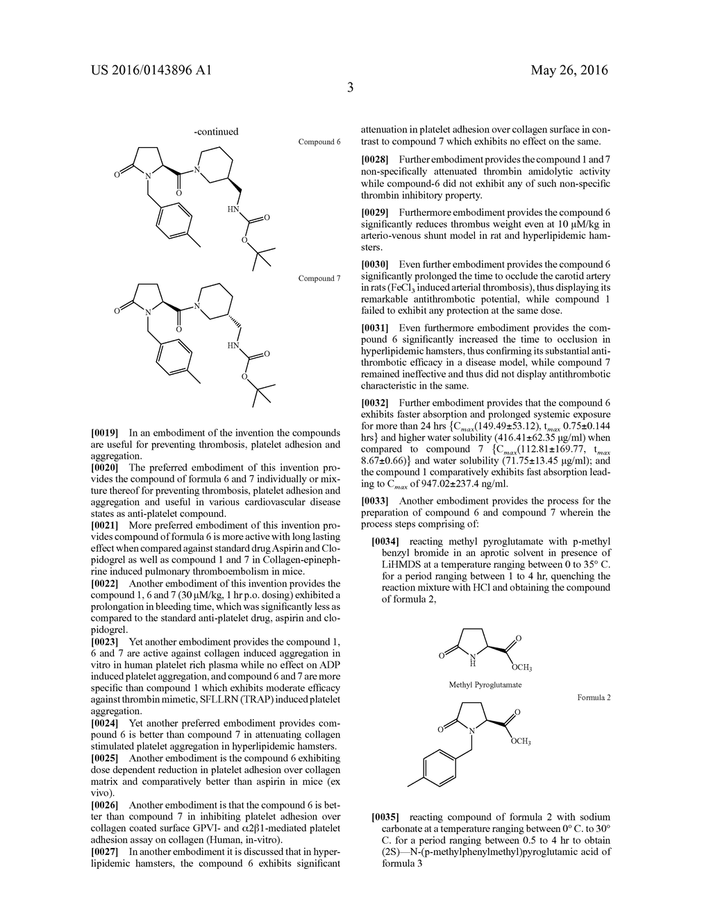 CHIRAL 1-(4-METHYLPHENYLMETHYL)-5-OXO--PYRROLIDINE-2-CARBOXAMIDES AS     INHIBITORS OF COLLAGEN INDUCED PLATELET ACTIVATION AND ADHESION - diagram, schematic, and image 27