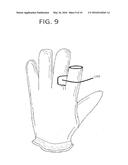 GOLF GLOVE WITH APERTURE FOR ENHANCED TACTILE CAPABILITIES diagram and image