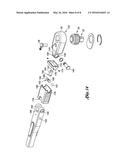 HAND TOOL HAVING A HEAD WHICH IS POSITION-ADJUSTABLE AND LOCKABLE RELATIVE     TO A HANDLE diagram and image