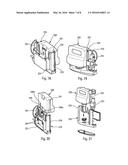 SUPPORT FOR WINDSHIELD WASHER FLUID CONTAINER, WINDSHIELD WASHER FLUID     CONTAINER, AND DEVICE COMPRISING SAID SUPPORT AND CONTAINER diagram and image