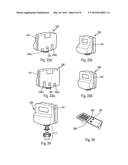 SUPPORT FOR WINDSHIELD WASHER FLUID CONTAINER, WINDSHIELD WASHER FLUID     CONTAINER, AND DEVICE COMPRISING SAID SUPPORT AND CONTAINER diagram and image