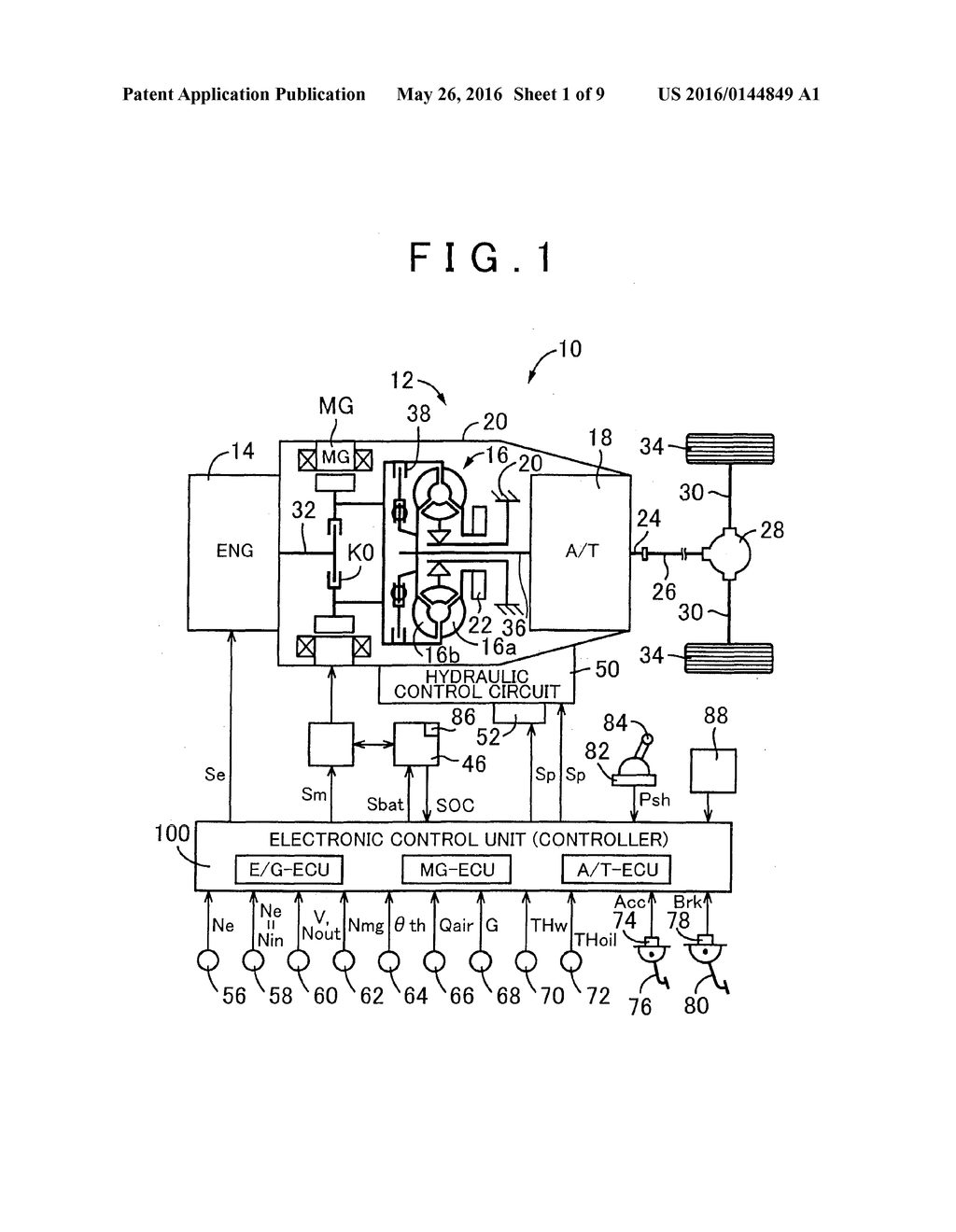 CONTROL SYSTEM FOR HYBRID VEHICLE - diagram, schematic, and image 02