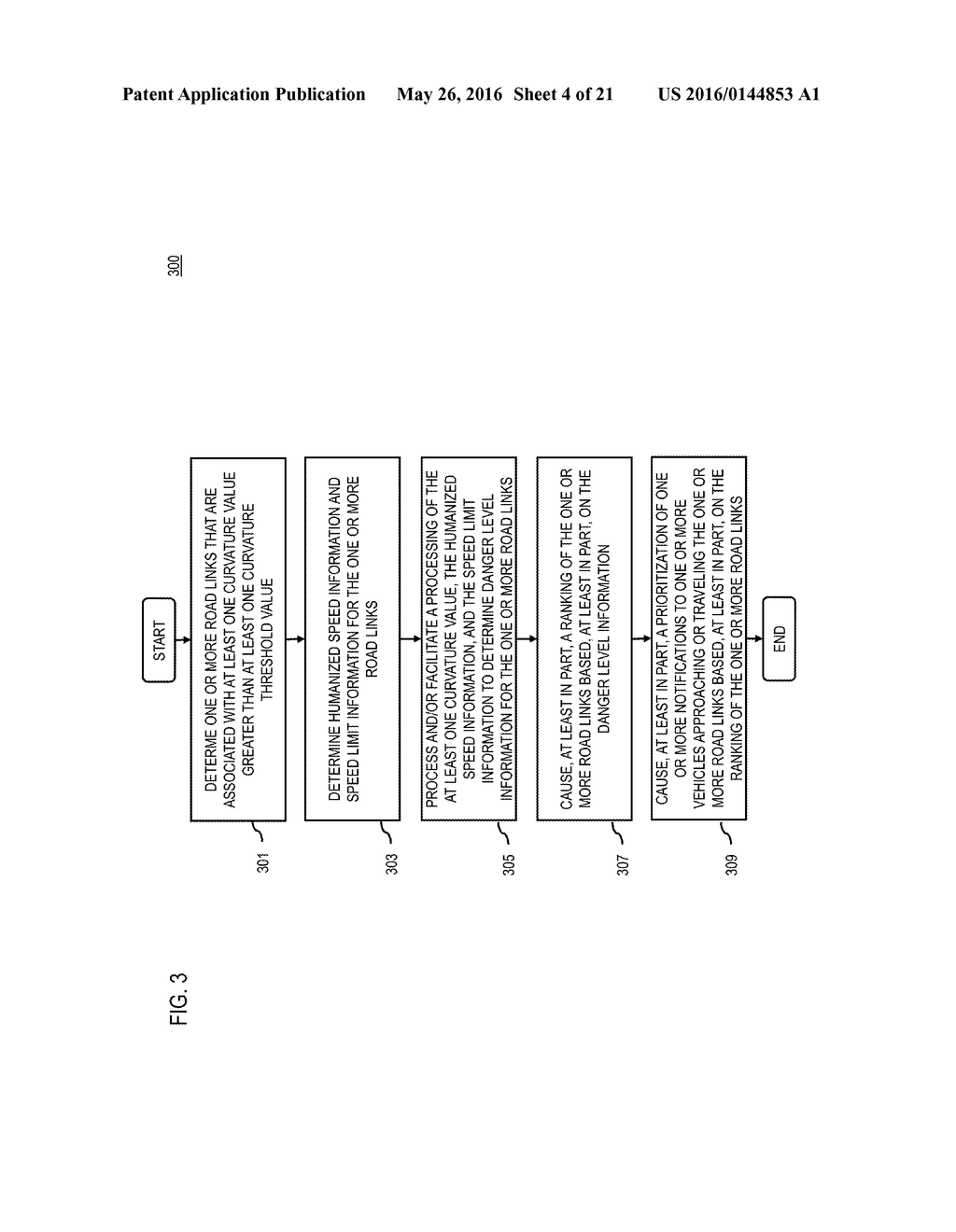 METHOD AND APPARATUS FOR PROVIDING NOTIFICATIONS BASED ON RANKING OF ROAD     LINKS - diagram, schematic, and image 05