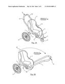 STROLLER FOR A CHILD WHICH IS CONVERTIBLE INTO BICYCLE TRAILER diagram and image