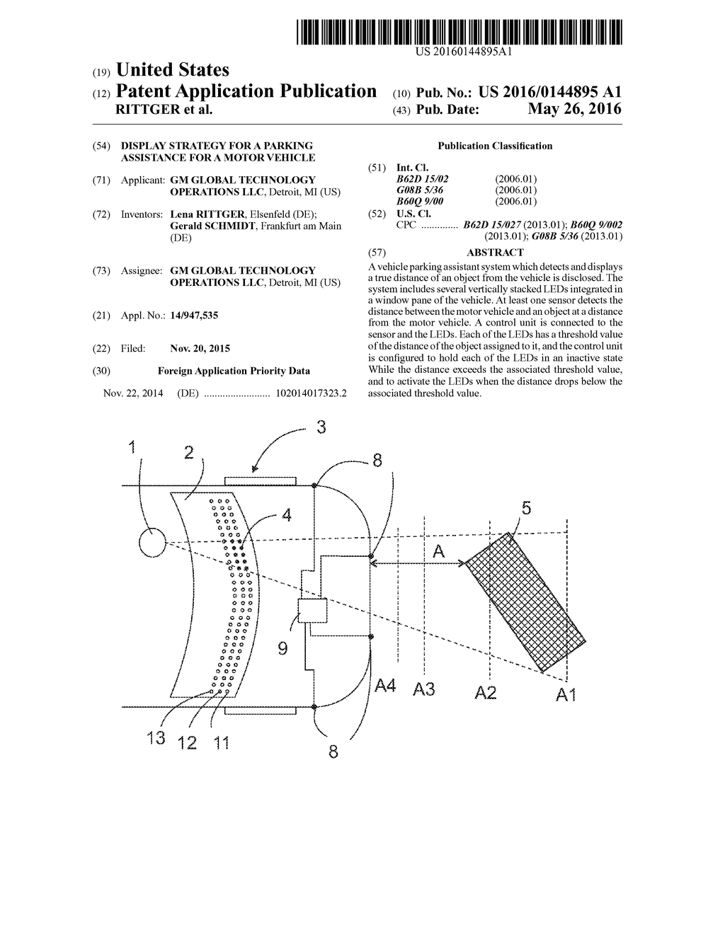 DISPLAY STRATEGY FOR A PARKING ASSISTANCE FOR A MOTOR VEHICLE - diagram, schematic, and image 01