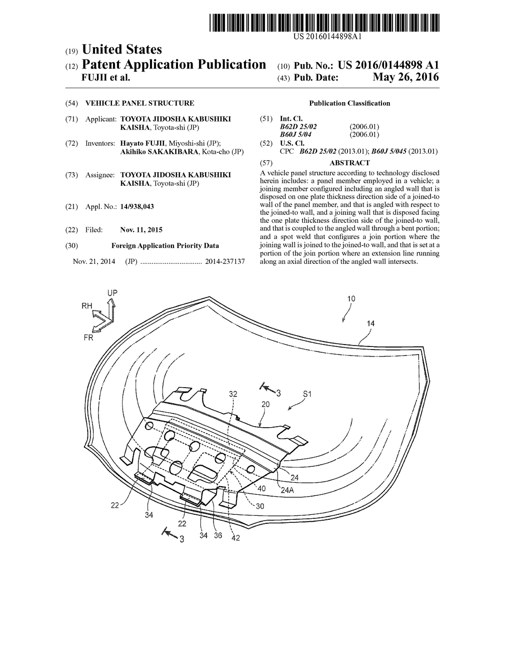 VEHICLE PANEL STRUCTURE - diagram, schematic, and image 01