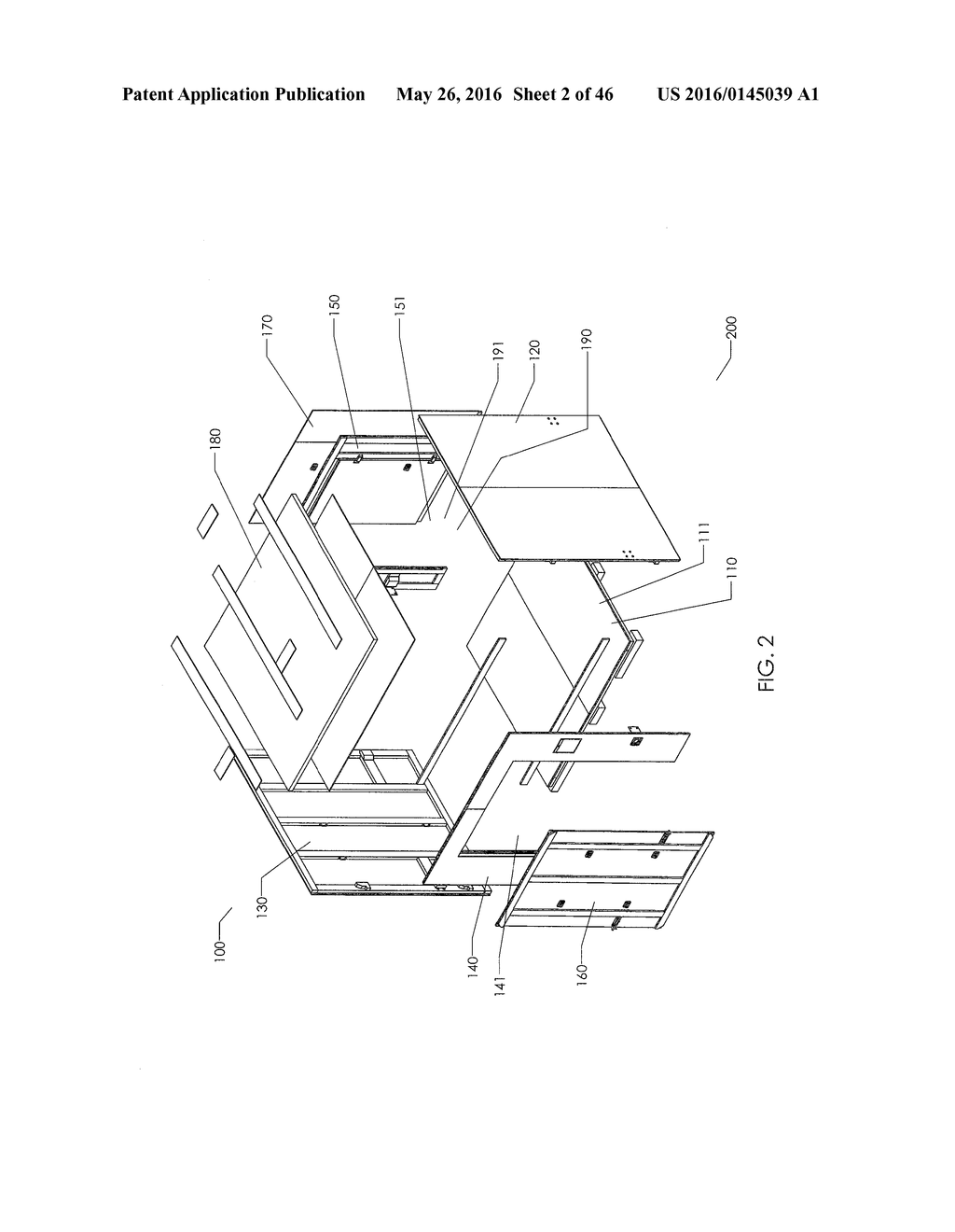 MODULAR SHIPPING CONTAINER, SYSTEM, AND METHOD - diagram, schematic, and image 03