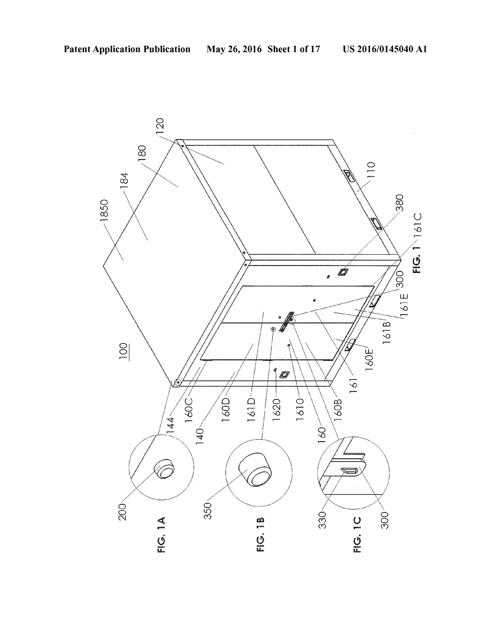 MODULAR SHIPPING CONTAINER HAVING HINGED DOORS, SYSTEM, AND METHOD - diagram, schematic, and image 02