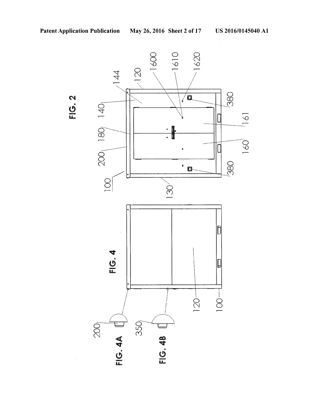 MODULAR SHIPPING CONTAINER HAVING HINGED DOORS, SYSTEM, AND METHOD - diagram, schematic, and image 03