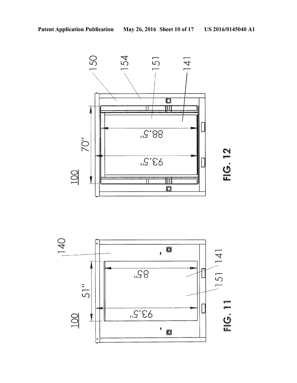 MODULAR SHIPPING CONTAINER HAVING HINGED DOORS, SYSTEM, AND METHOD - diagram, schematic, and image 11