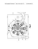 Rotary Conveyor with Change of Pitch for Transferring Containers diagram and image