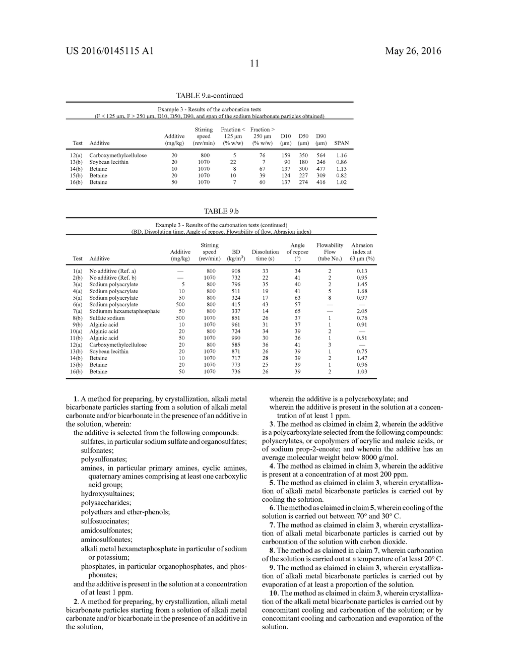 Method for preparing particles of alkali metal bicarbonate - diagram, schematic, and image 12