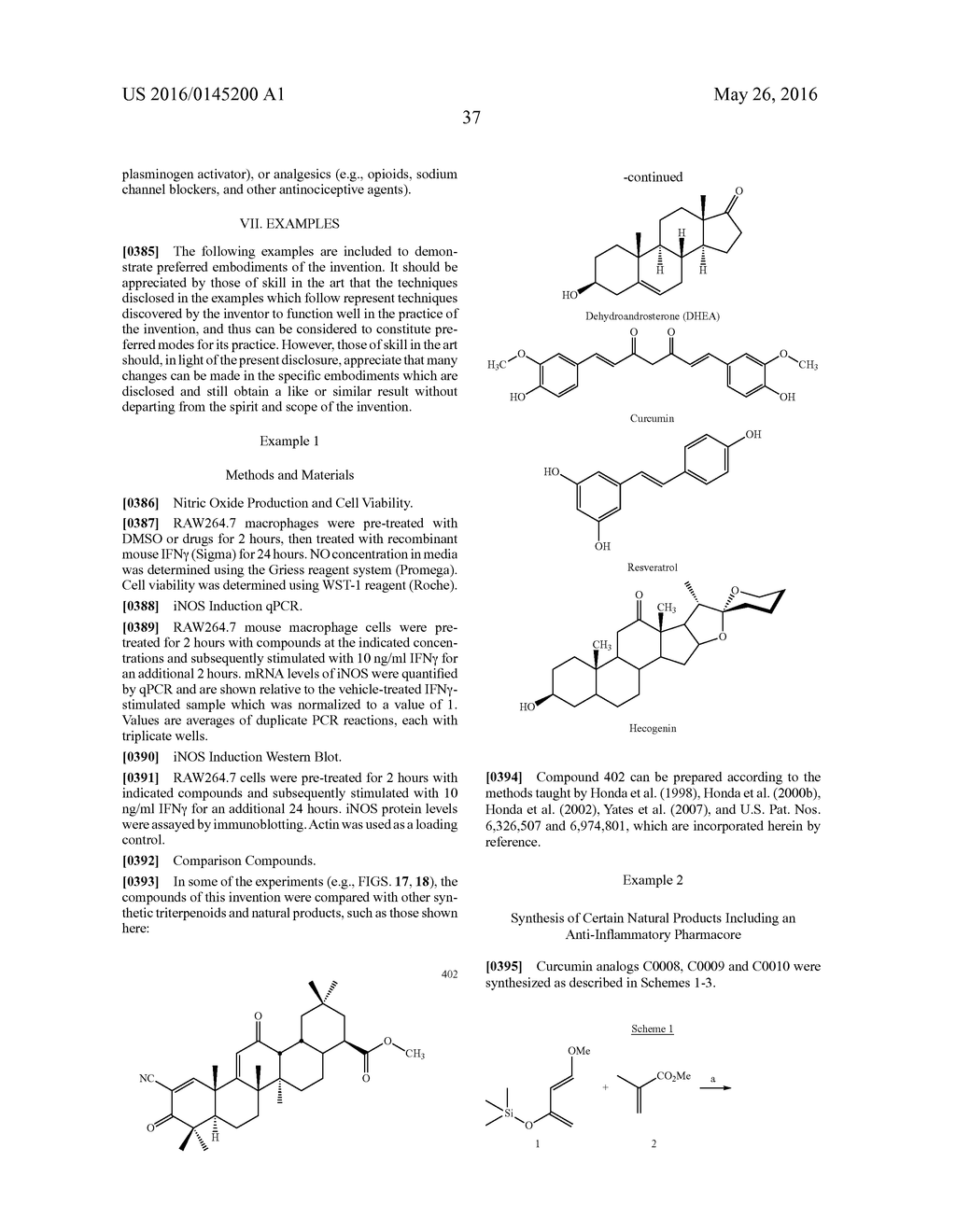 NATURAL PRODUCT ANALOGS INCLUDING AN ANTI-INFLAMMATORY CYANOENONE     PHARMACORE AND METHODS OF USE - diagram, schematic, and image 62
