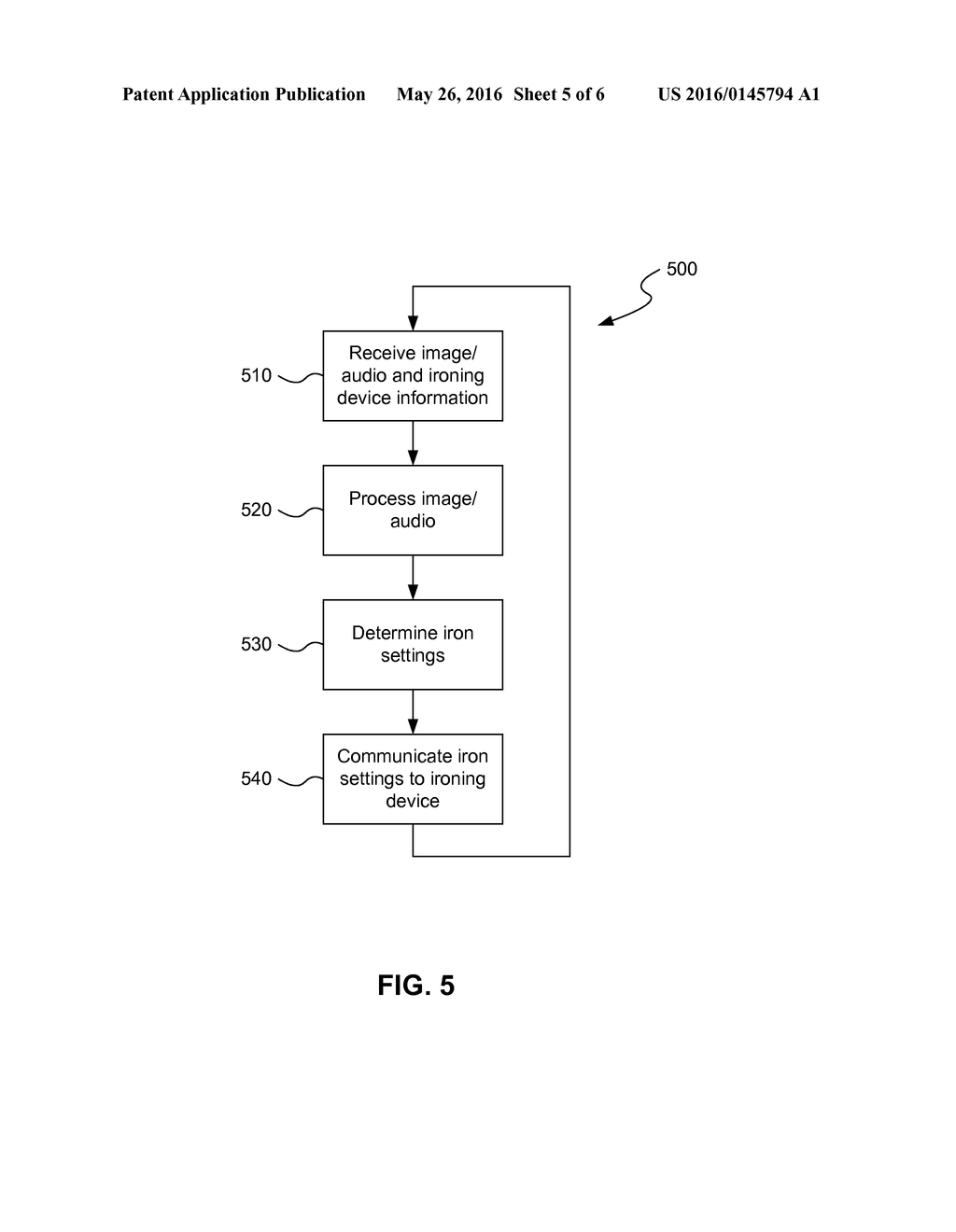 AUTOMATED SELECTION OF SETTINGS FOR AN IRONING DEVICE - diagram, schematic, and image 06