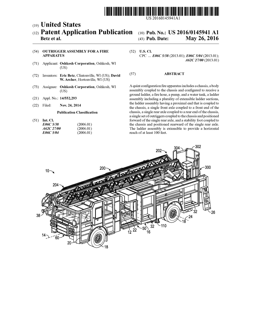 OUTRIGGER ASSEMBLY FOR A FIRE APPARATUS - diagram, schematic, and image 01