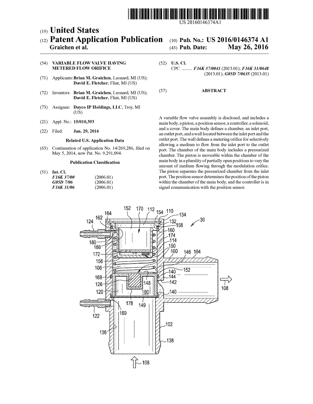 VARIABLE FLOW VALVE HAVING METERED FLOW ORIFICE - diagram, schematic, and image 01