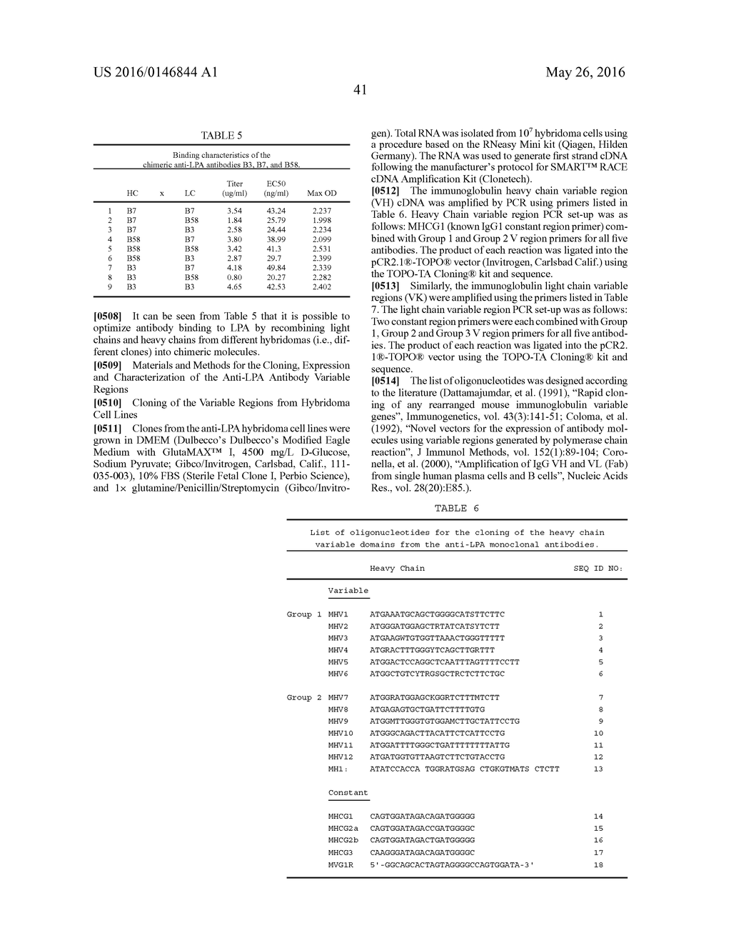 COMPOSITIONS AND METHODS FOR BINDING LYSOPHOSPHATIDIC ACID - diagram, schematic, and image 49
