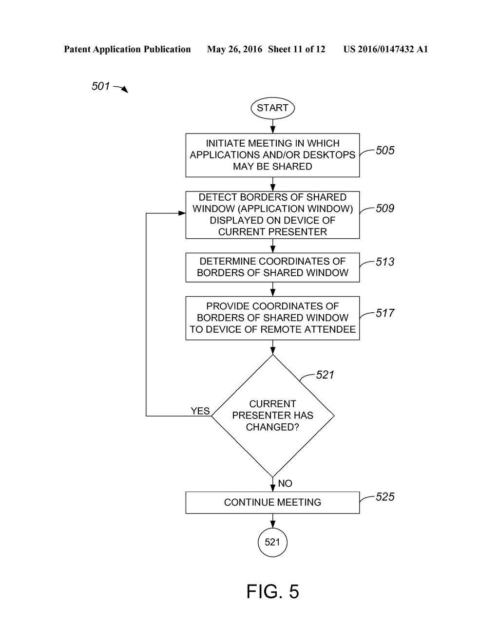 AUTOMATICALLY RETURNING TO AN ACTIVE WINDOW DURING A MEETING - diagram, schematic, and image 12