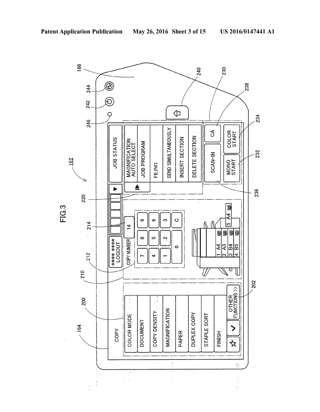 INFORMATION INPUT DEVICE HAVING EXPRESS MODE DISPLAY, CONTROL METHOD     THEREOF AND IMAGE FORMING APPARATUS - diagram, schematic, and image 04