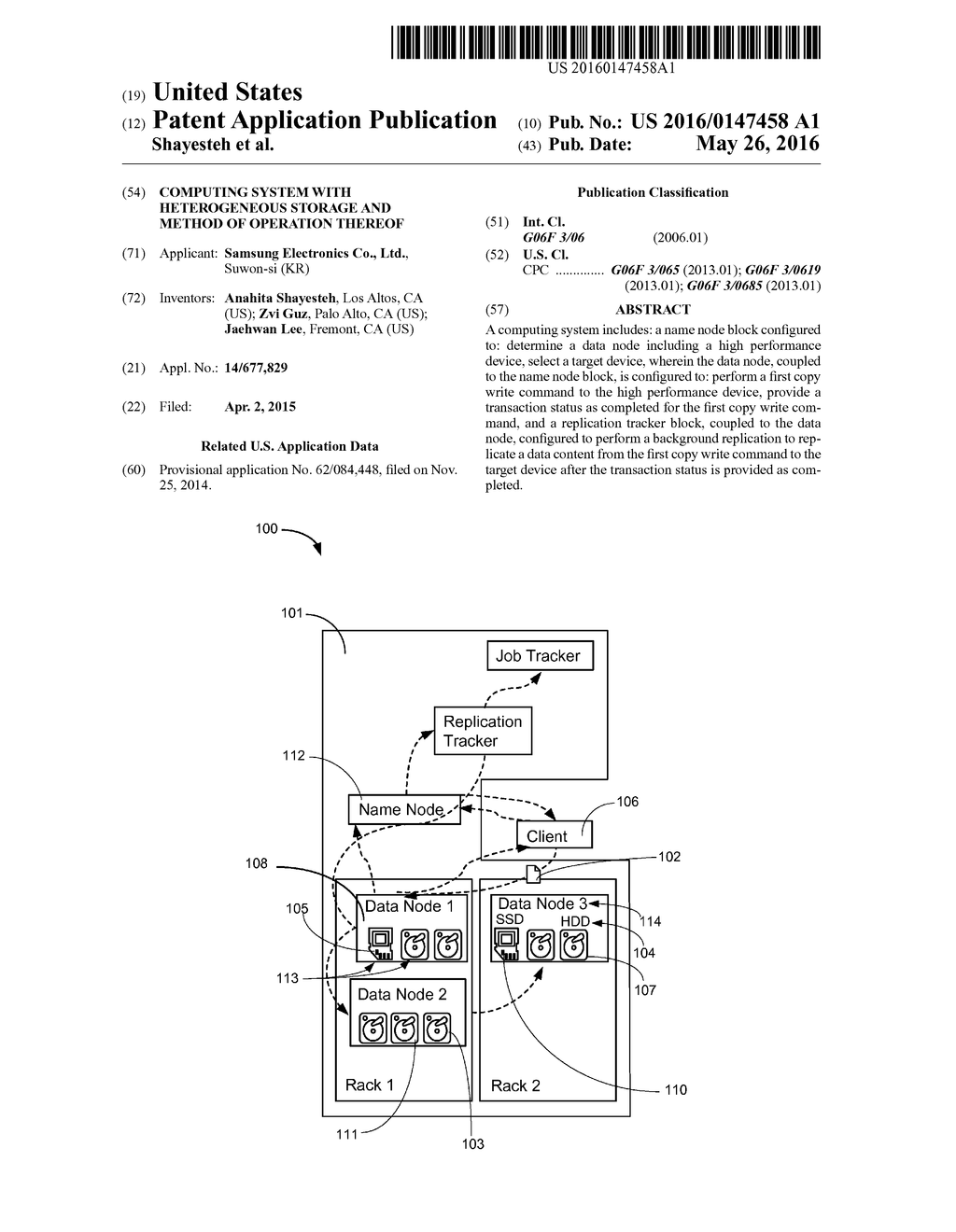 COMPUTING SYSTEM WITH HETEROGENEOUS STORAGE AND METHOD OF OPERATION     THEREOF - diagram, schematic, and image 01