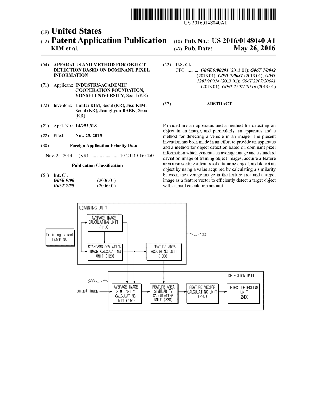 APPARATUS AND METHOD FOR OBJECT DETECTION BASED ON DOMINANT PIXEL     INFORMATION - diagram, schematic, and image 01