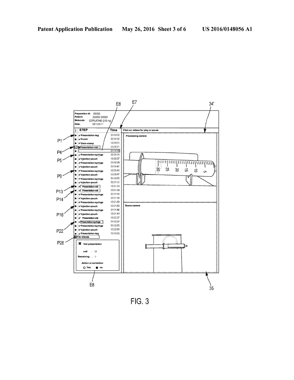 Filming Method and Device for Secure Production of Drug Preparations,     Related Mounting for Positioning Objects - diagram, schematic, and image 04