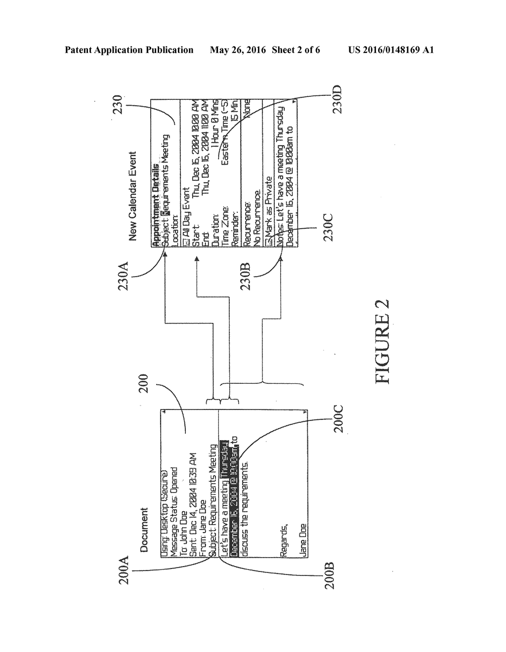 METHOD AND APPARATUS FOR GENERATING A NEW EVENT DIRECTLY FROM A DOCUMENT - diagram, schematic, and image 03