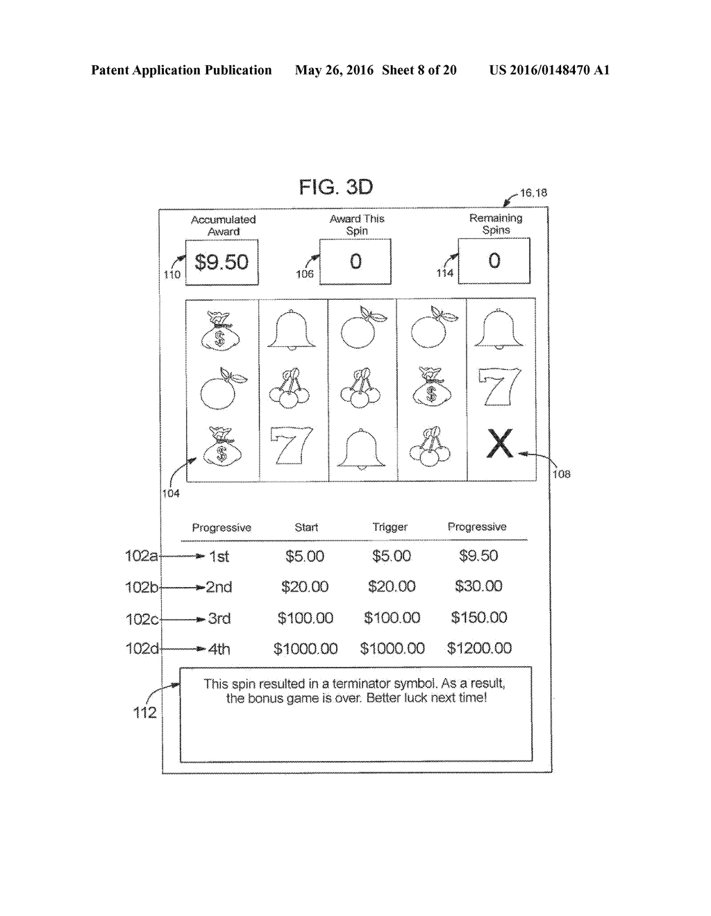 GAMING SYSTEM AND METHOD FOR PROVIDING AWARDS - diagram, schematic, and image 09