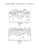 CIRCUIT CONFIGURATION AND MANUFACTURING PROCESSES FOR VERTICAL TRANSIENT     VOLTAGE SUPPRESSOR (TVS) AND EMI FILTER diagram and image