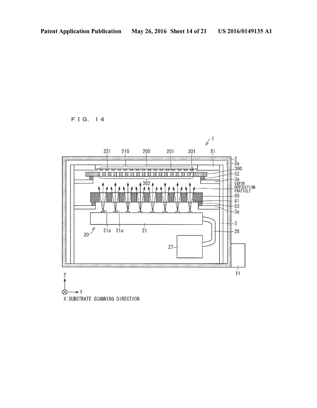 VAPOR DEPOSITION PARTICLE PROJECTION DEVICE AND VAPOR DEPOSITION DEVICE - diagram, schematic, and image 15