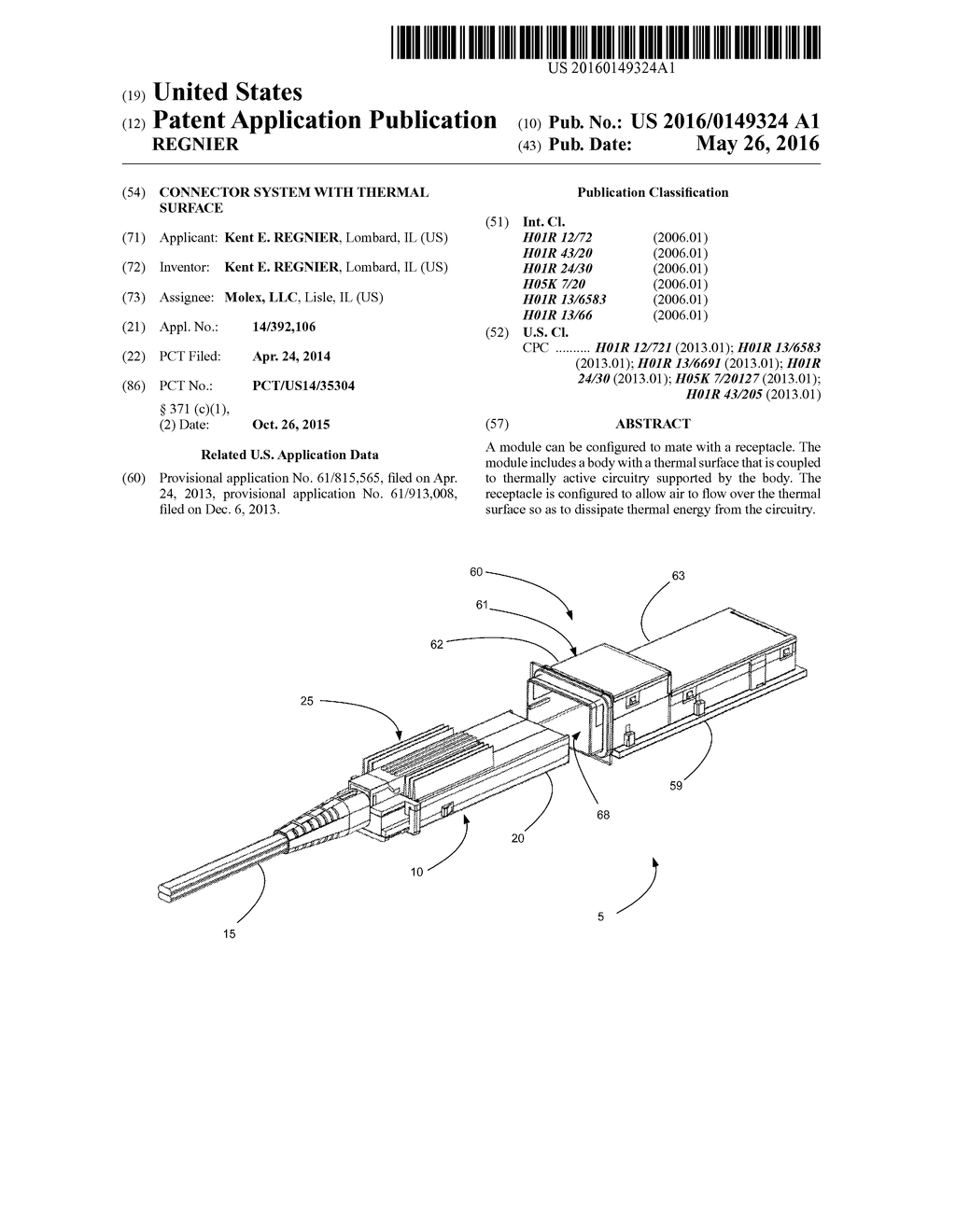 CONNECTOR SYSTEM WITH THERMAL SURFACE - diagram, schematic, and image 01