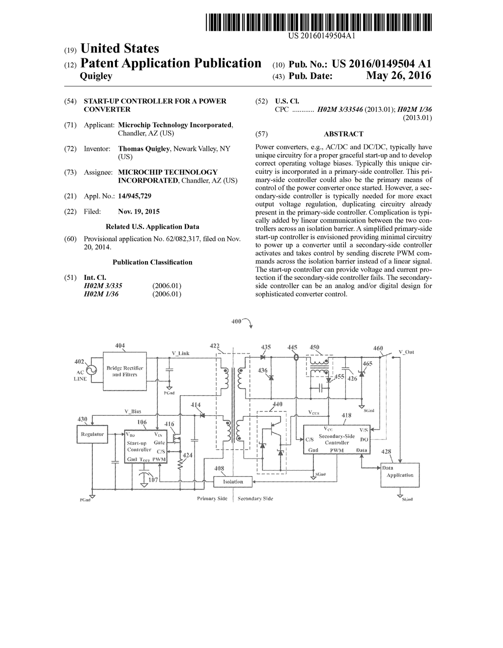 START-UP CONTROLLER FOR A POWER CONVERTER - diagram, schematic, and image 01