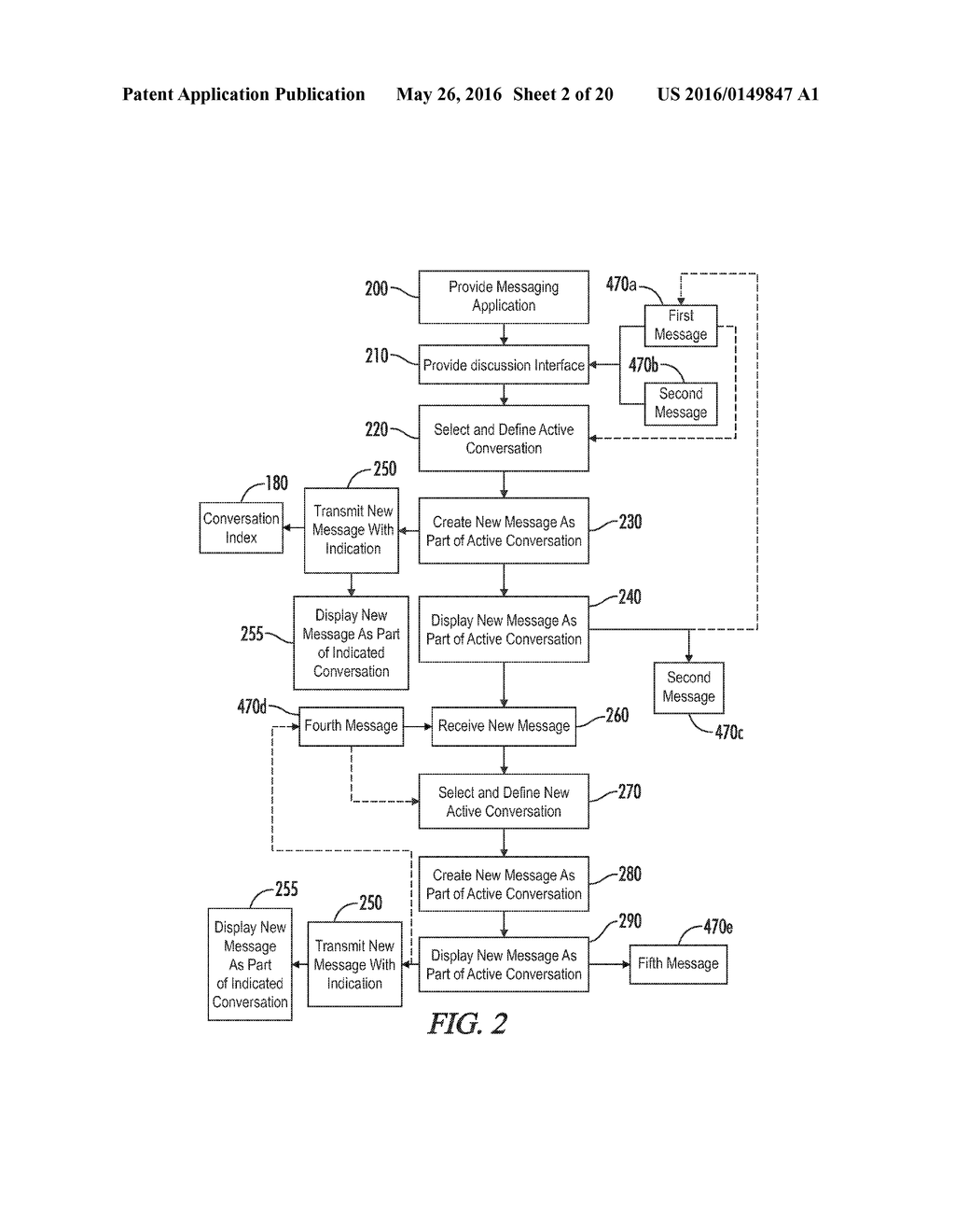 METHOD AND SYSTEM FOR CORRELATING CONVERSATIONS IN MESSAGING ENVIRONMENT - diagram, schematic, and image 03