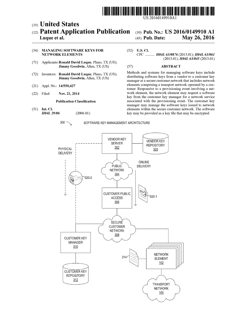 MANAGING SOFTWARE KEYS FOR NETWORK ELEMENTS - diagram, schematic, and image 01