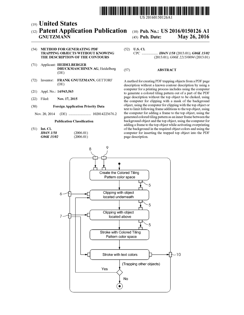 METHOD FOR GENERATING PDF TRAPPING OBJECTS WITHOUT KNOWING THE DESCRIPTION     OF THE CONTOURS - diagram, schematic, and image 01