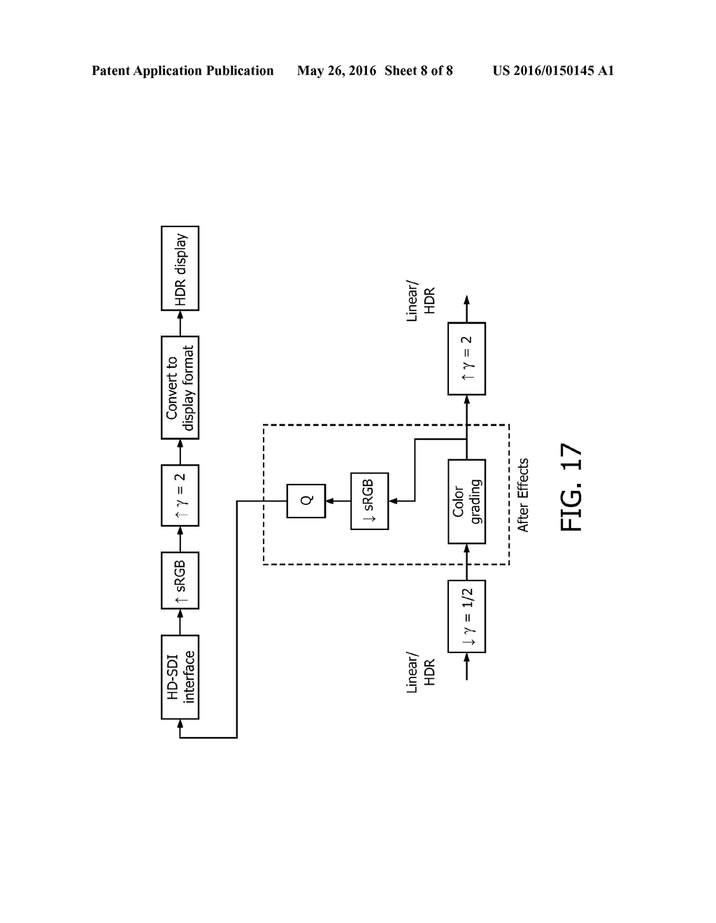 METHOD AND APPARATUS TO CREATE AN EOTF FUNCTION FOR A UNIVERSAL CODE     MAPPING FOR AN HDR IMAGE, METHOD AND PROCESS TO USE THESE IMAGES - diagram, schematic, and image 09