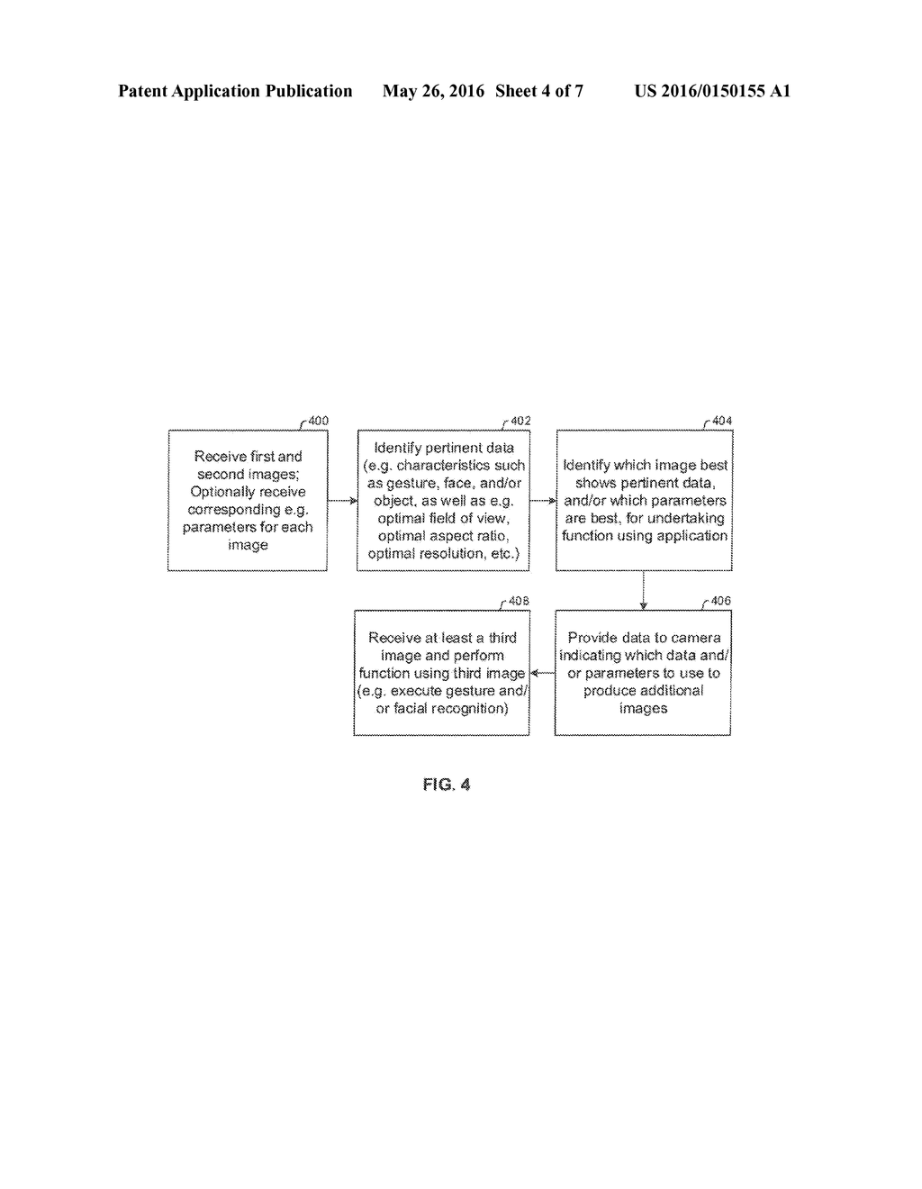 DETERMINATION OF AT LEAST ONE PARAMETER FOR PRODUCING IMAGES FOR USE BY AN     APPLICATION - diagram, schematic, and image 05