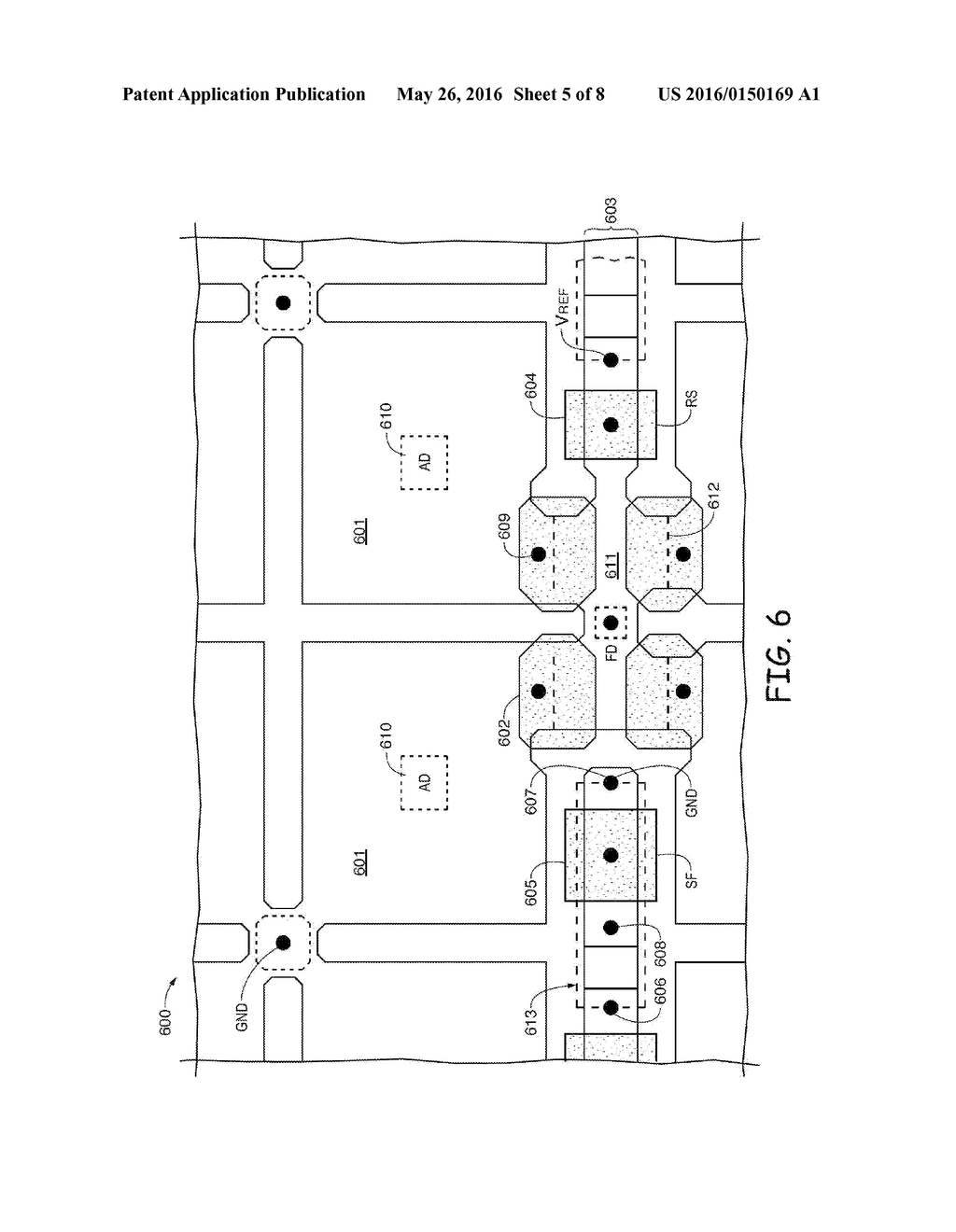 IMAGE SENSOR PIXELS HAVING P-CHANNEL SOURCE FOLLOWER TRANSISTORS AND     INCREASED PHOTODIODE CHARGE STORAGE CAPACITY - diagram, schematic, and image 06