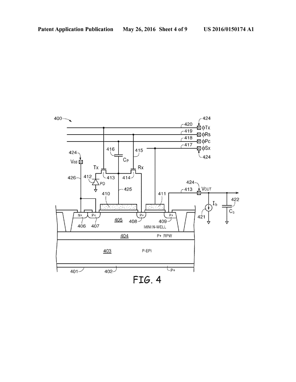 IMAGE SENSOR PIXELS HAVING BUILT-IN VARIABLE GAIN FEEDBACK AMPLIFIER     CIRCUITRY - diagram, schematic, and image 05