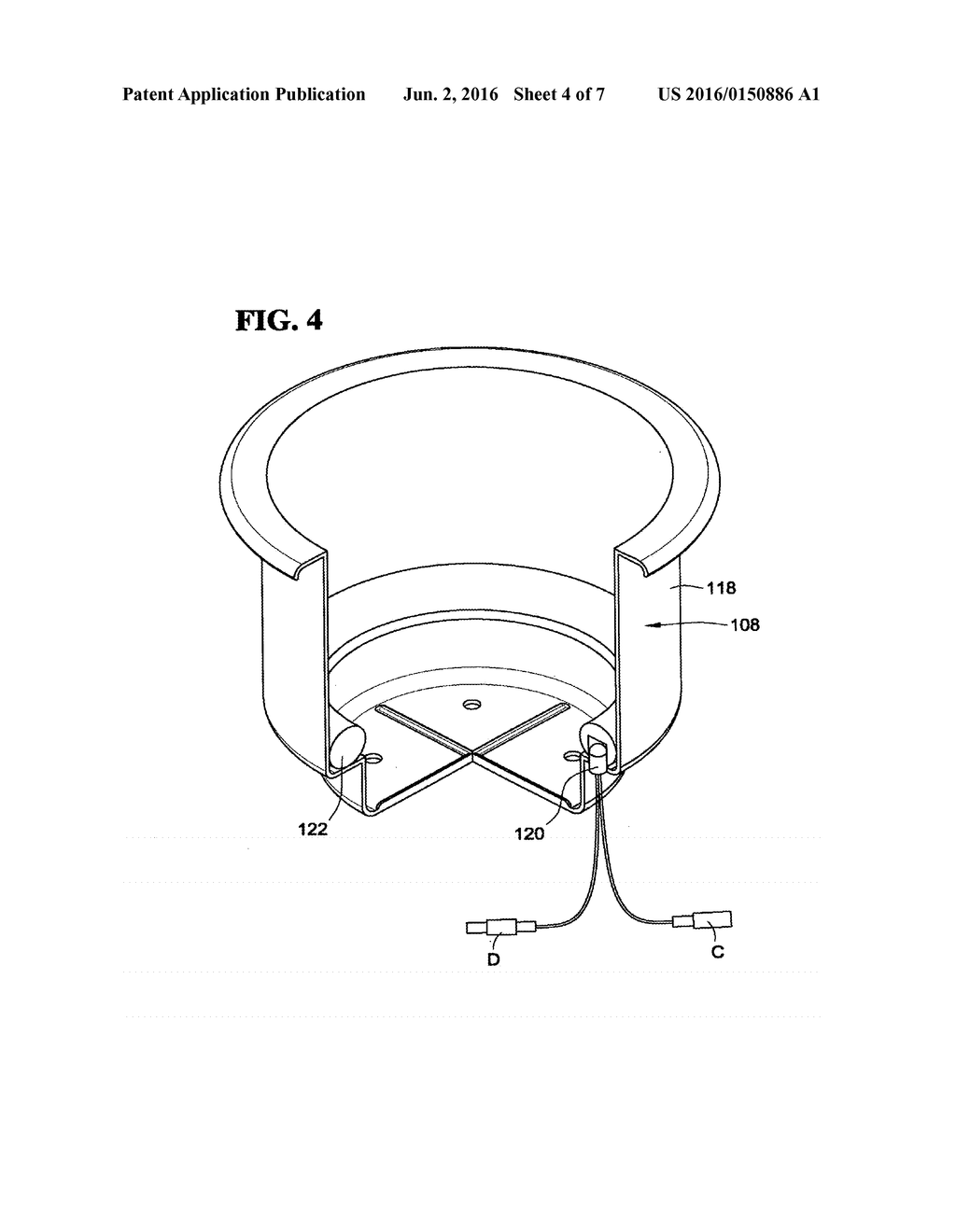 LIGHTED CUP HOLDER FOR SEATING ARRANGEMENTS - diagram, schematic, and image 05