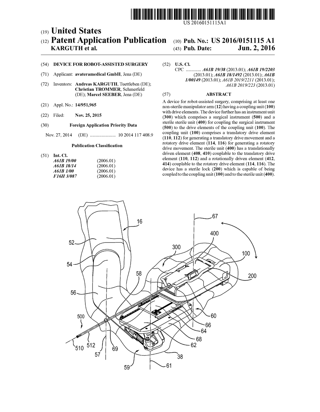 DEVICE FOR ROBOT-ASSISTED SURGERY - diagram, schematic, and image 01